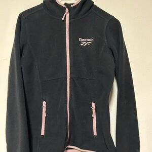 Reebok Women's Black Jacket with Pink Details
